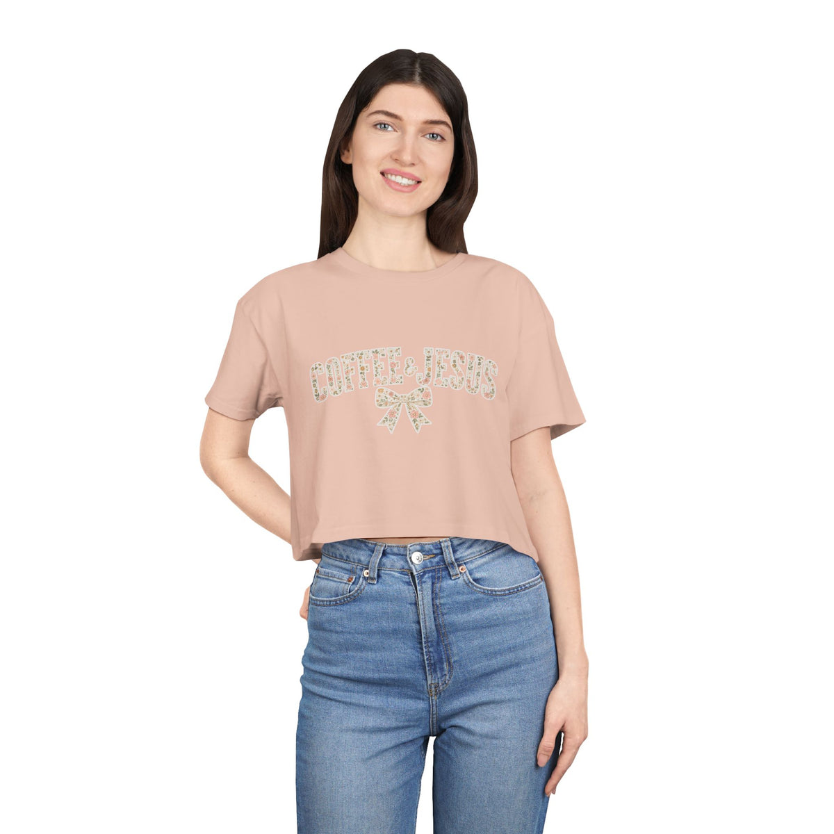 Coffee Jesus Crop Tee
