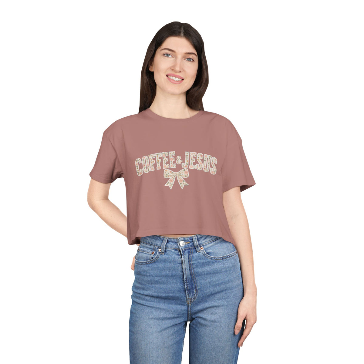 Coffee Jesus Crop Tee