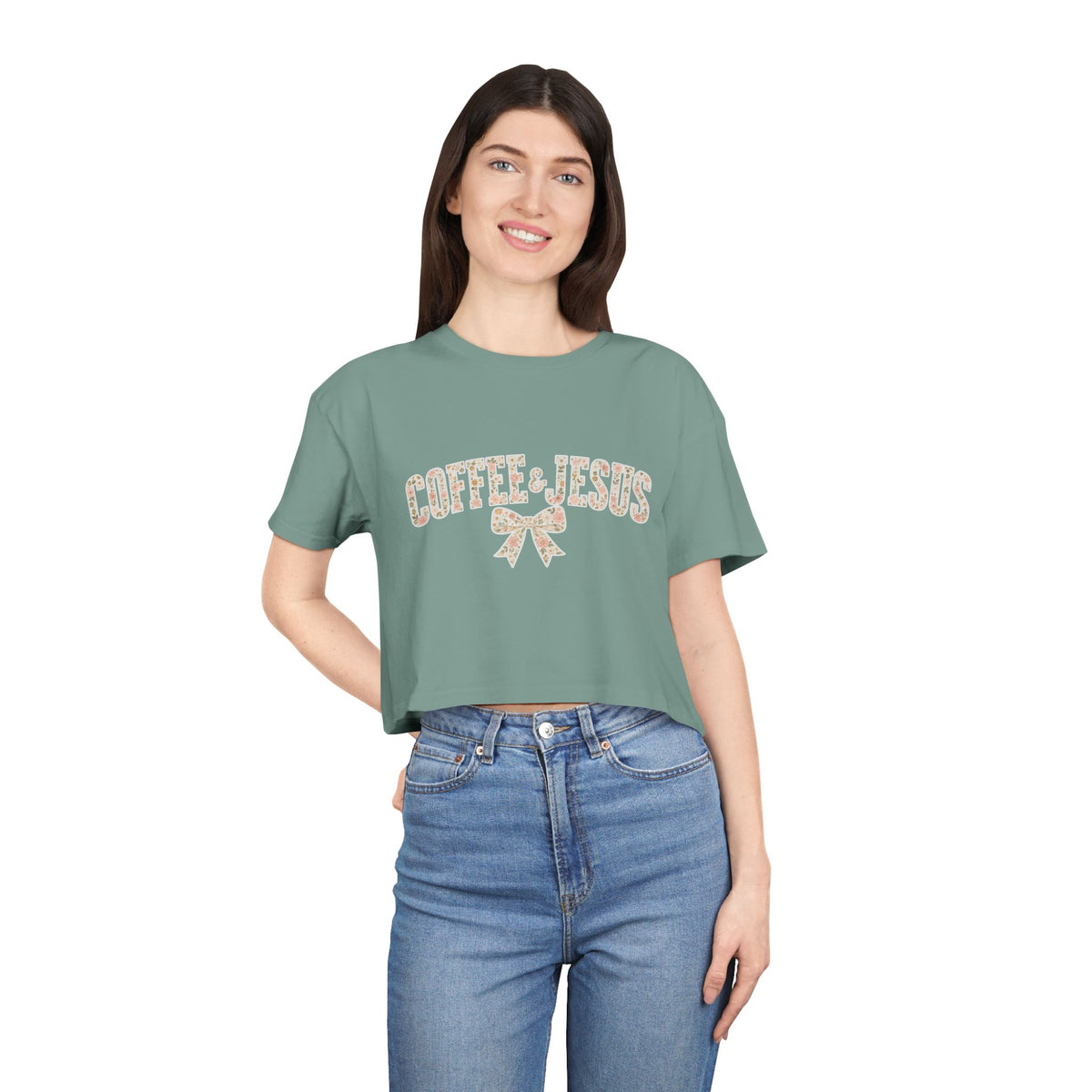 Coffee Jesus Crop Tee