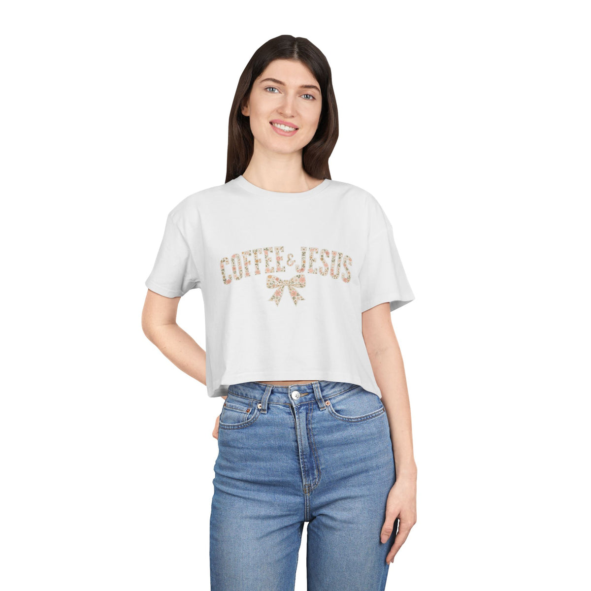 Coffee Jesus Crop Tee