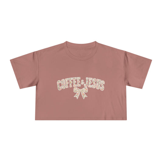 Coffee Jesus Crop Tee